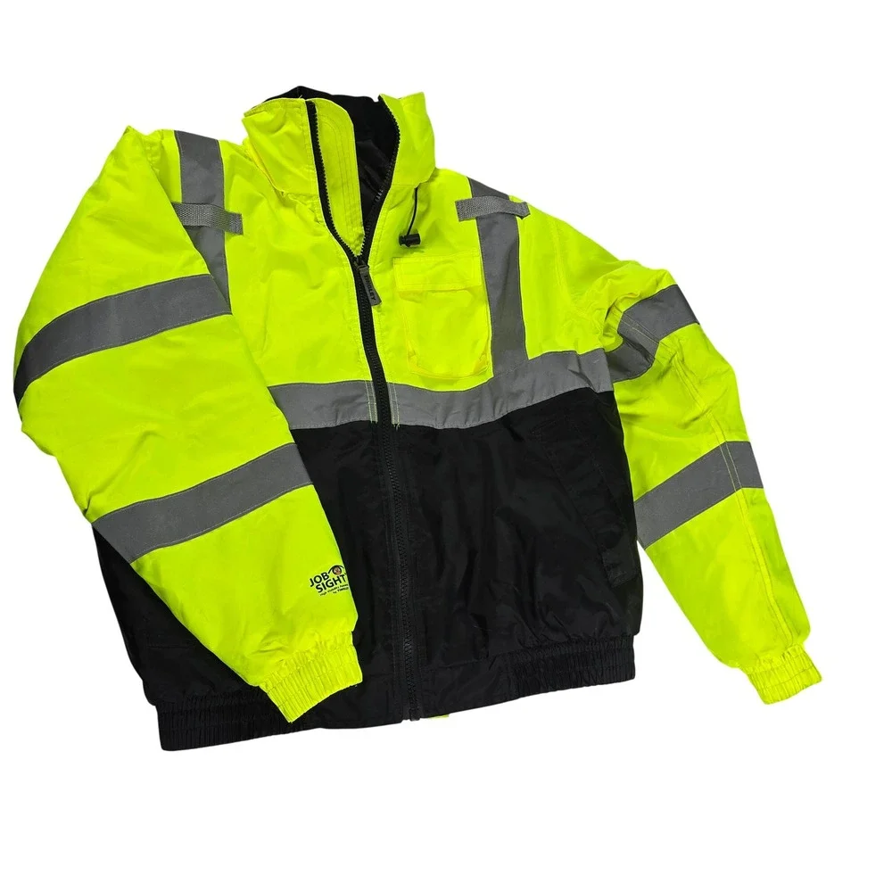 Tingley Job Sight High Visibility Bomber II Jacket Mens‎ L Yellow Black J26112